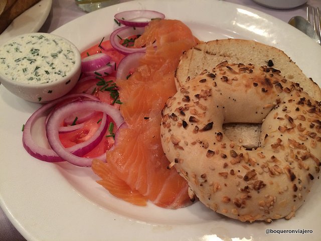 Bagel with Lox in The Charles Hotel, Cambridge, MA