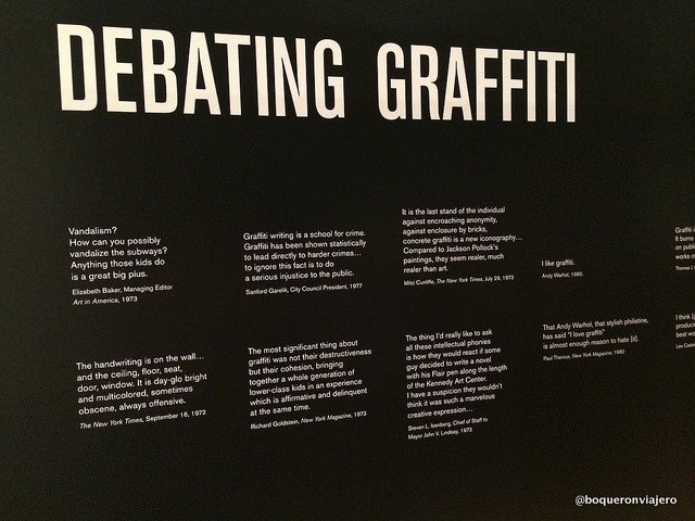 Debate surrounding the graffiti in The Museum of the City of NY
