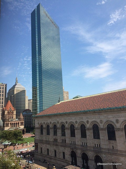 Views from the room of The Charlesmark Hotel, Boston