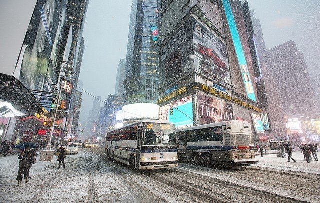 Times Square Blizzard 2015