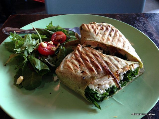 Feta and spinach wrap from Espresso 77