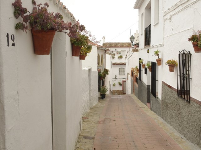 Another view of Calle Alta in Carratraca, Málaga