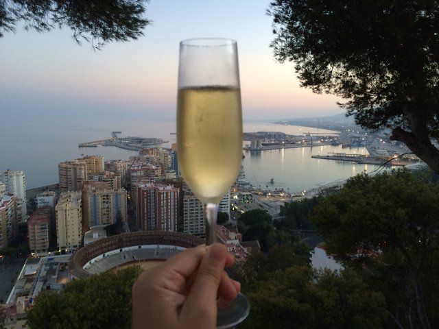This Valentine’s Day in Málaga drink a toast from the Parador de Gibralfaro