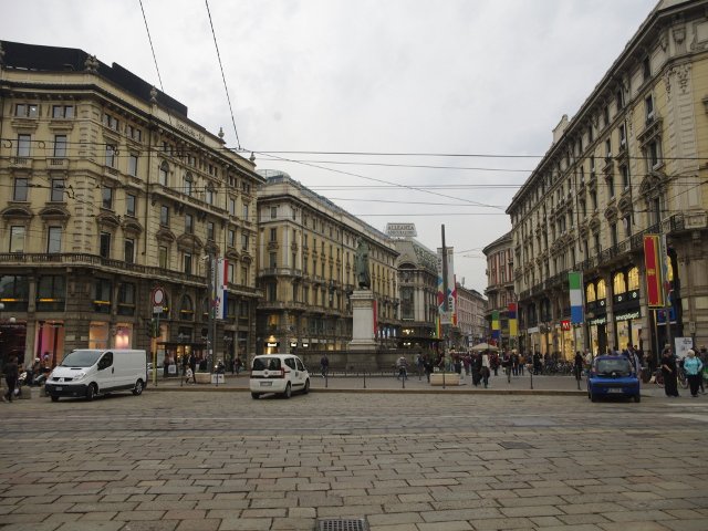 Streets in the historic center of Milan