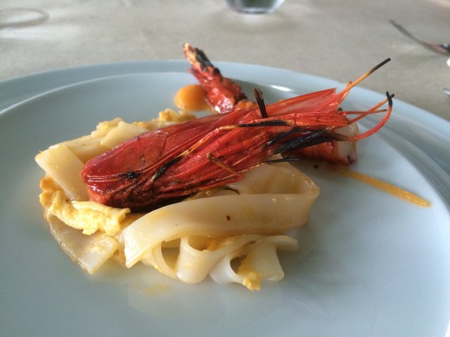 Pad Thai with Scarlett Shrimp in Hotel Miba Salobreña