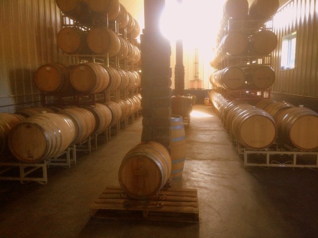The barrels at Lakewood Vineyards Finger Lakes New York