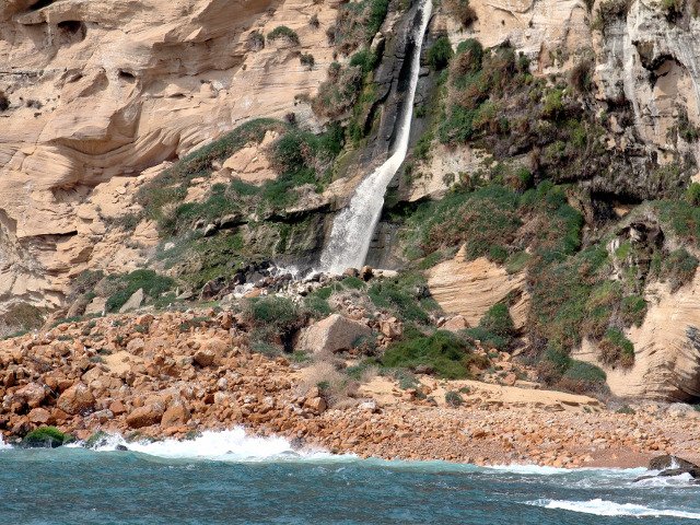 Waterfalls in the Natural Park of Sierra Helada near Benidorm