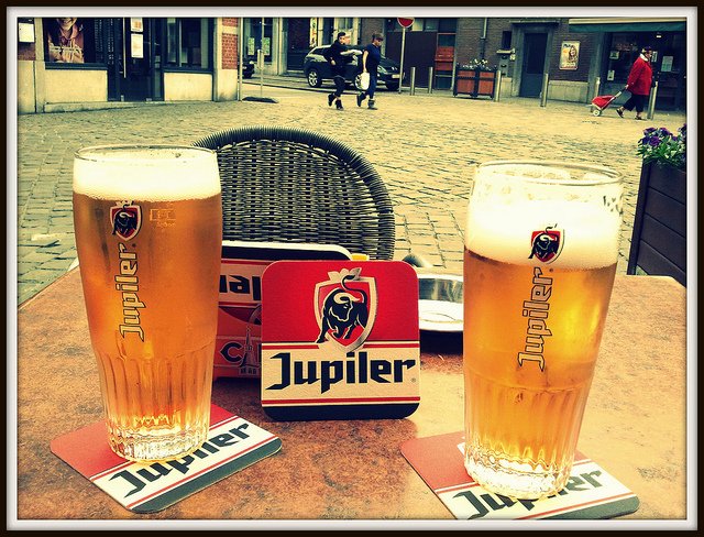 Cerveza Jupiler en Namur, Bélgica