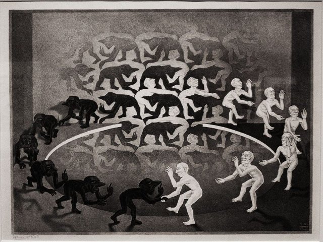 Optimista y Pesimista de Escher