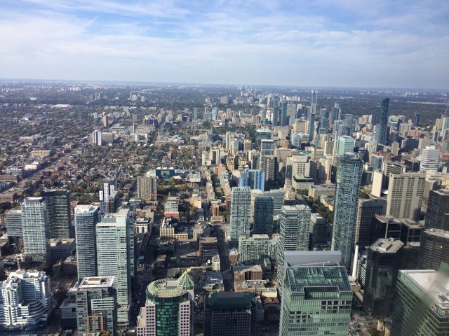 Vistas desde la CN Tower de Toronto