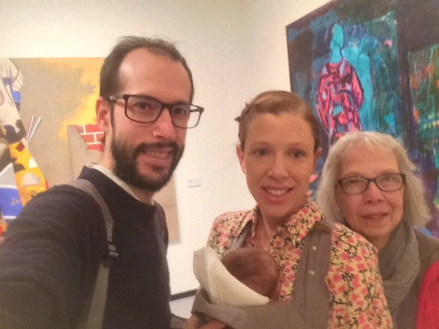 Pedro, Abby, Paula y Pam visitando la Fundación Juan March en Madrid